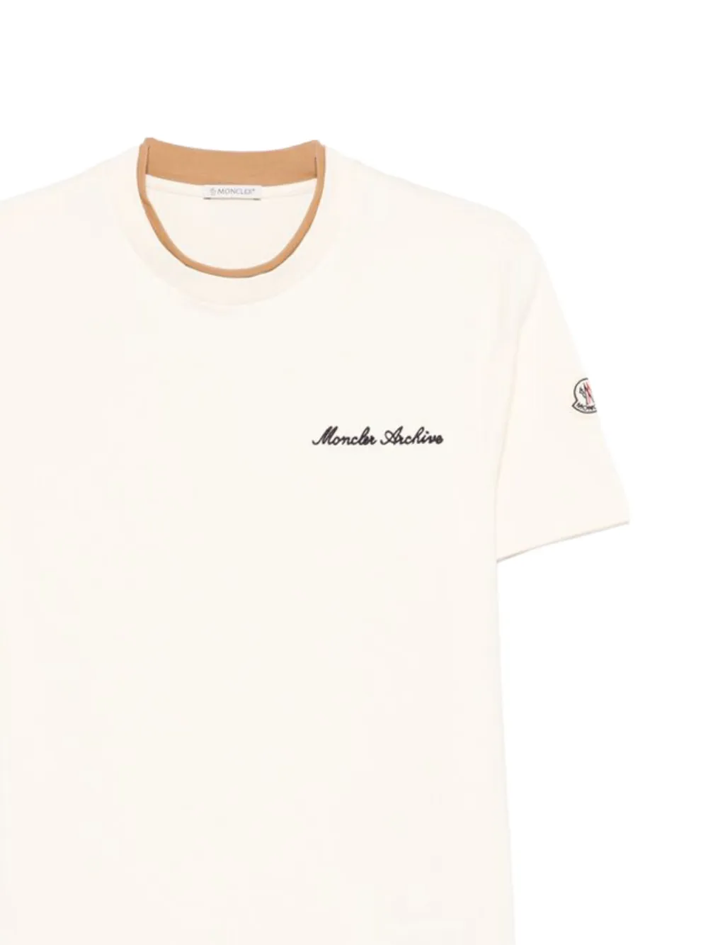 Moncler embroidered T-shirt - Beige