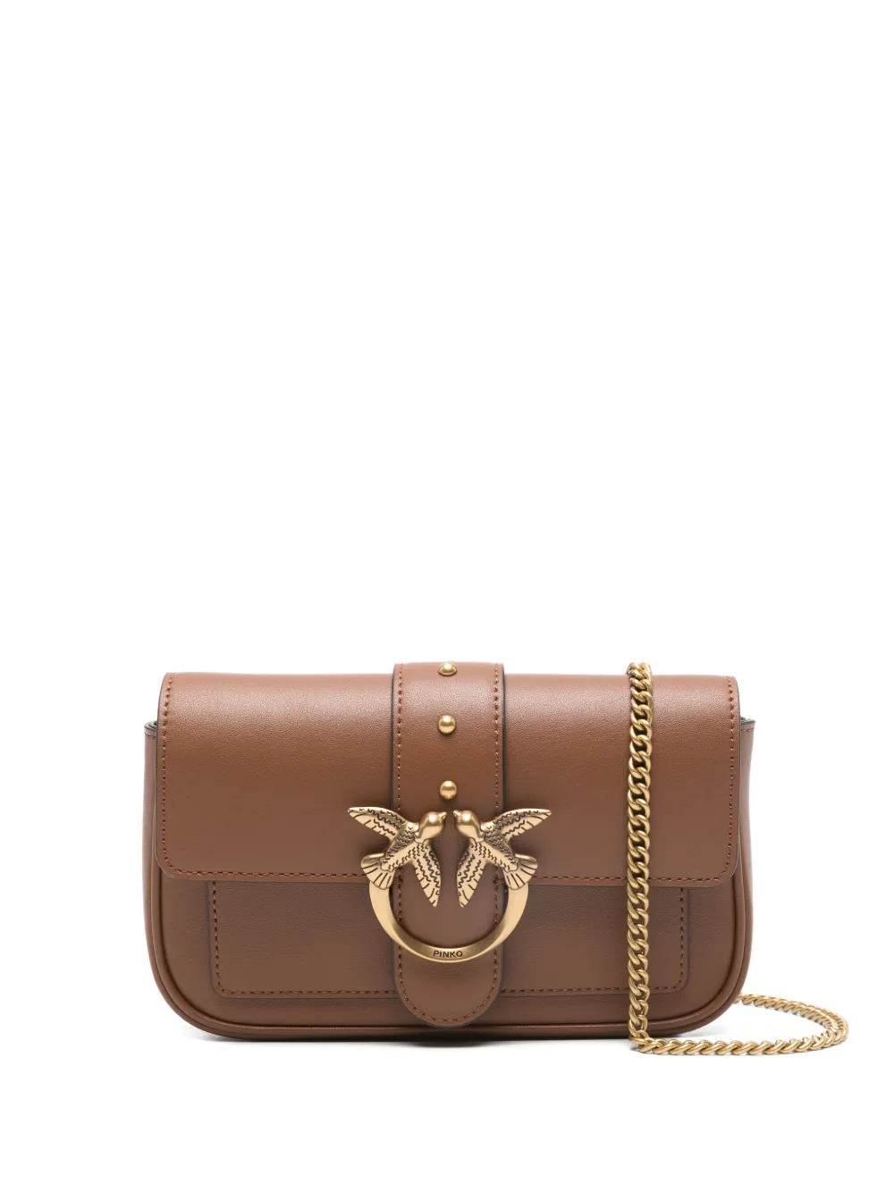 PINKO mini Love One Pocket shoulder bag - Marrone