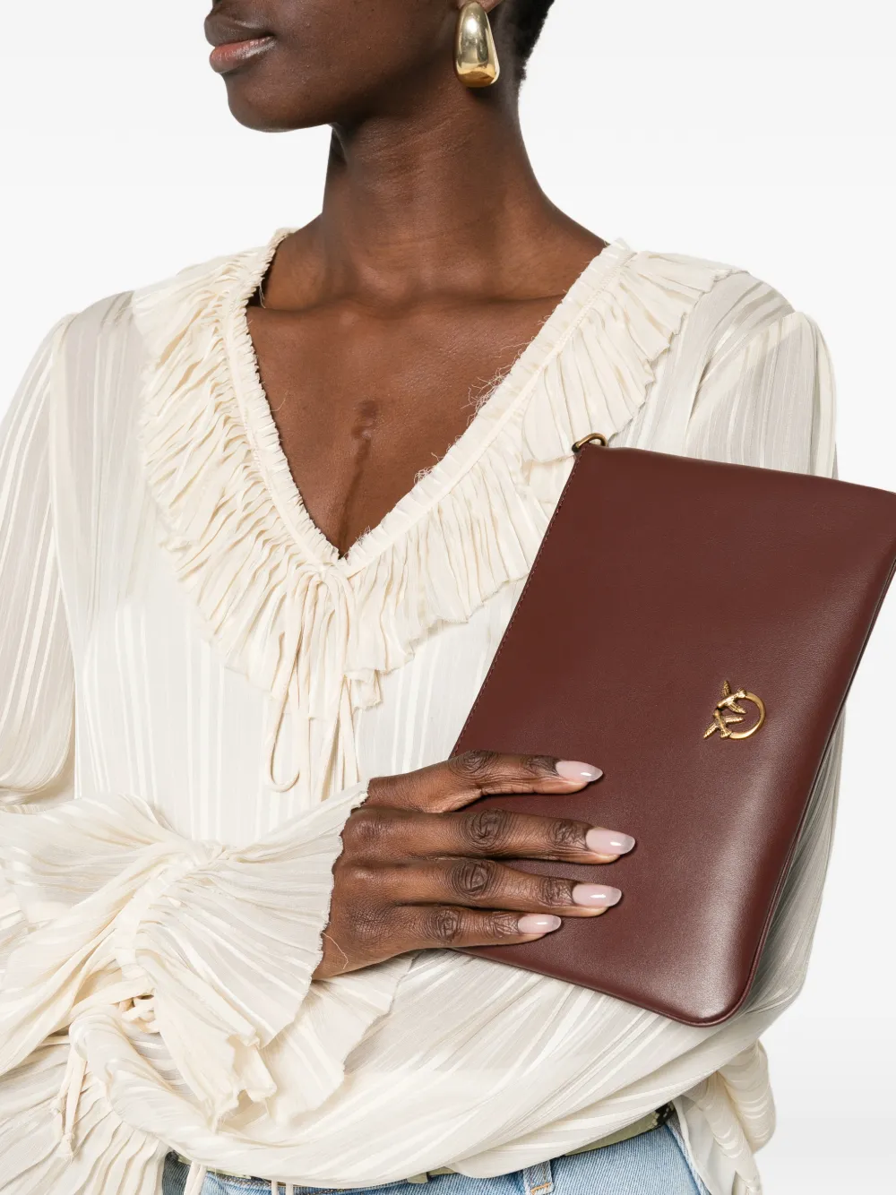 PINKO Love Flat Classic clutch - Rood