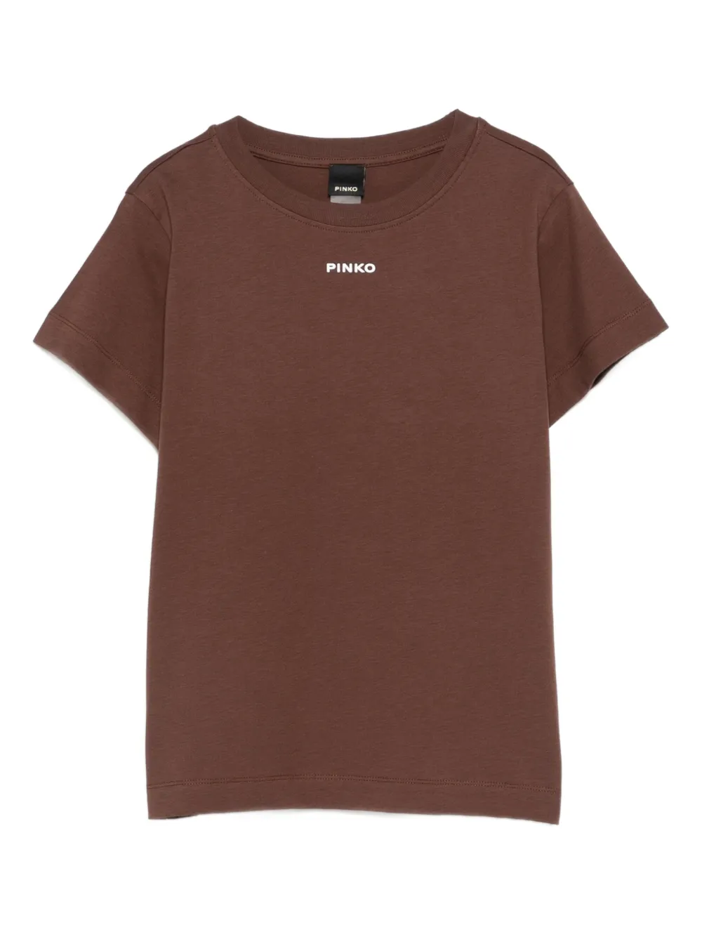 PINKO logo-appliqué T-shirt - Marrone
