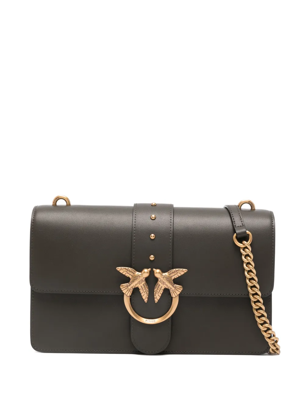 PINKO medium Love Bag One leather shoulder bag - Marrone