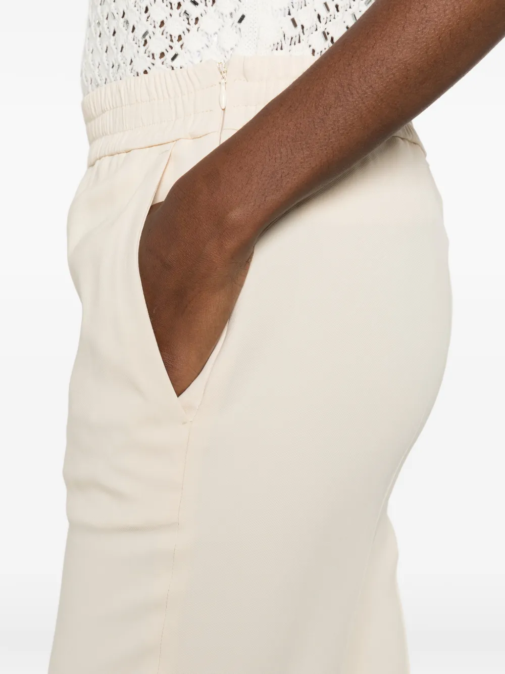 TWINSET Broek met elastische taille Beige