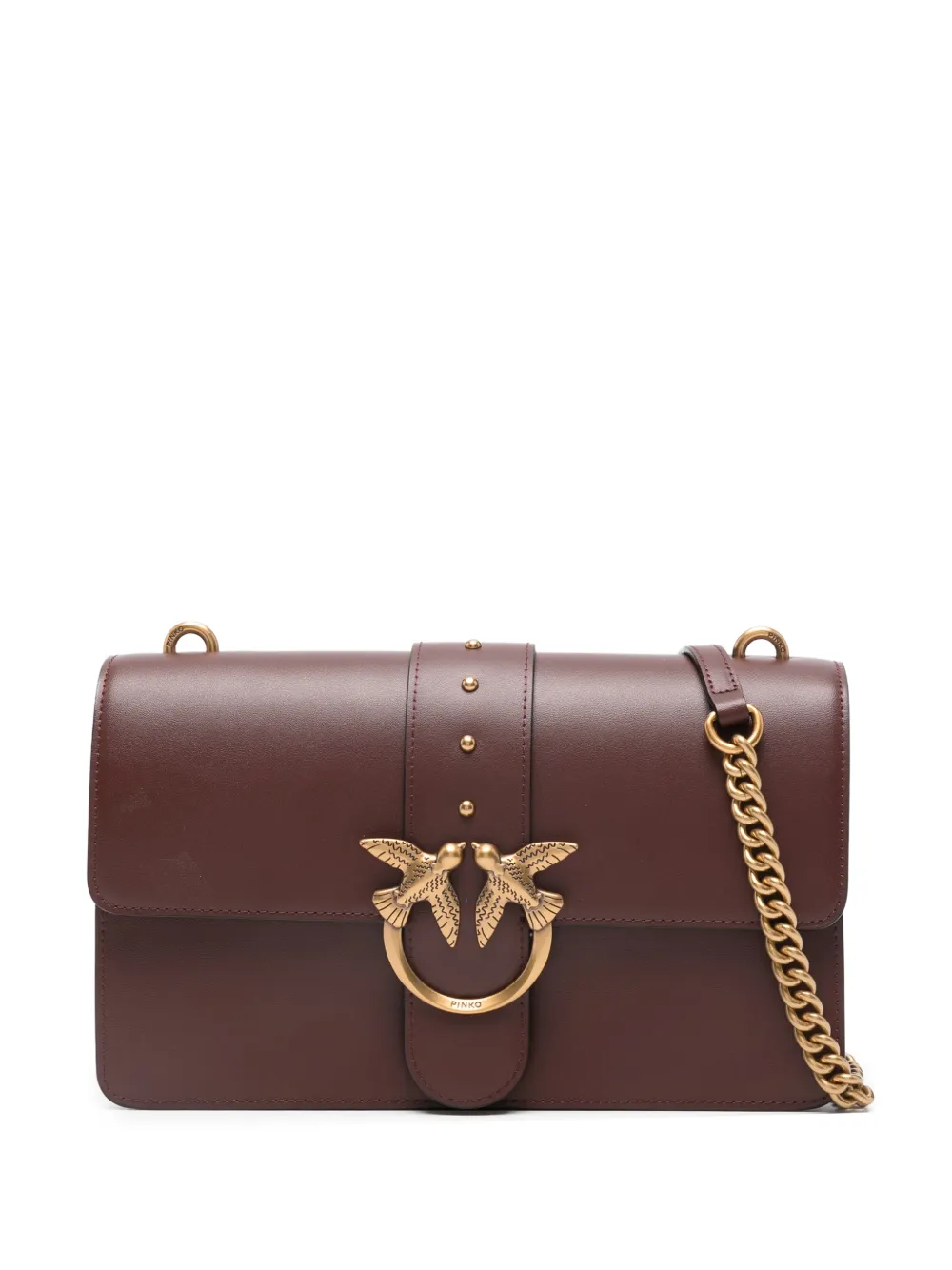 PINKO medium Love Bag One leather shoulder bag - Rosso