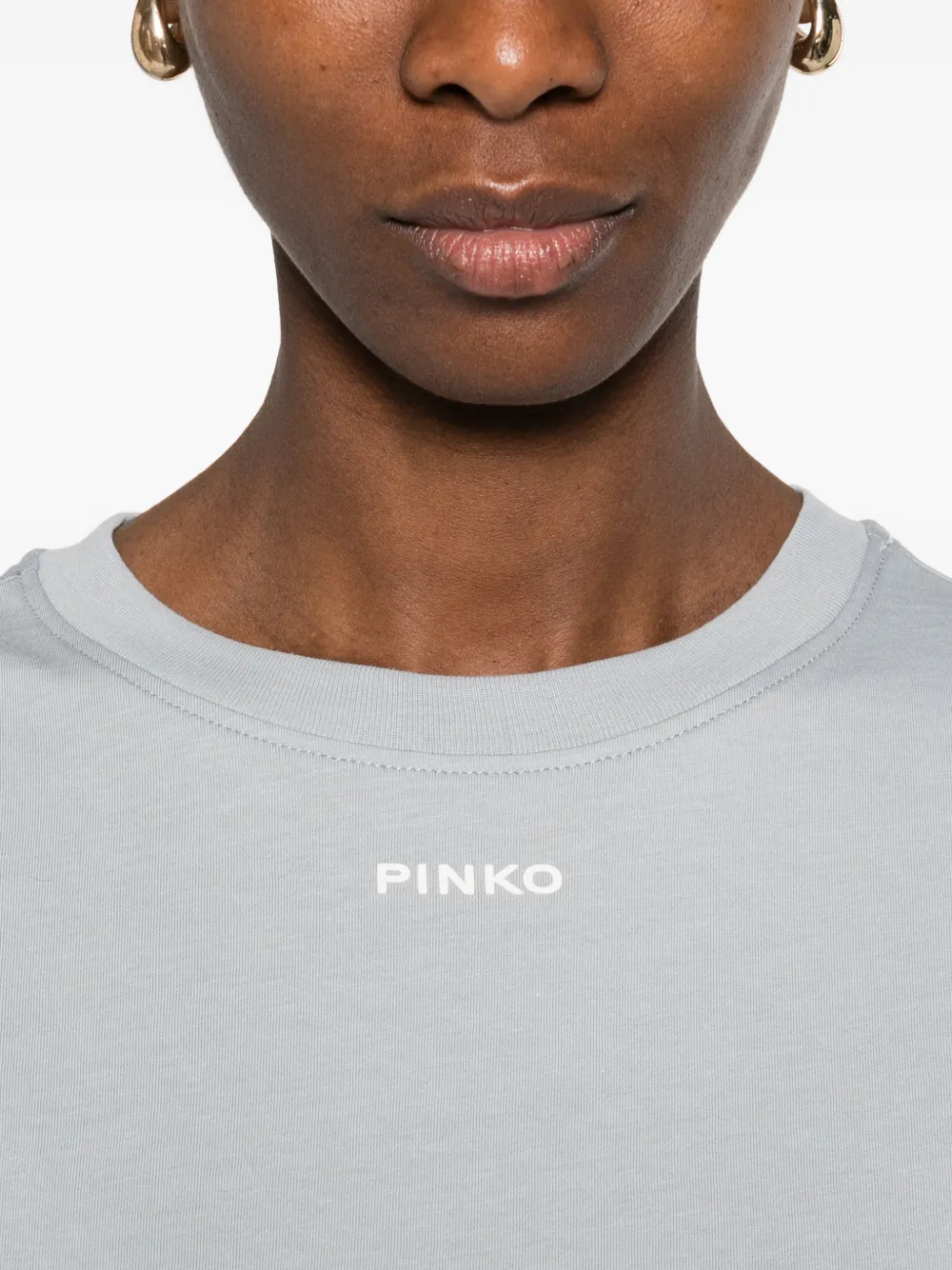 PINKO T-shirt met logopatch Blauw