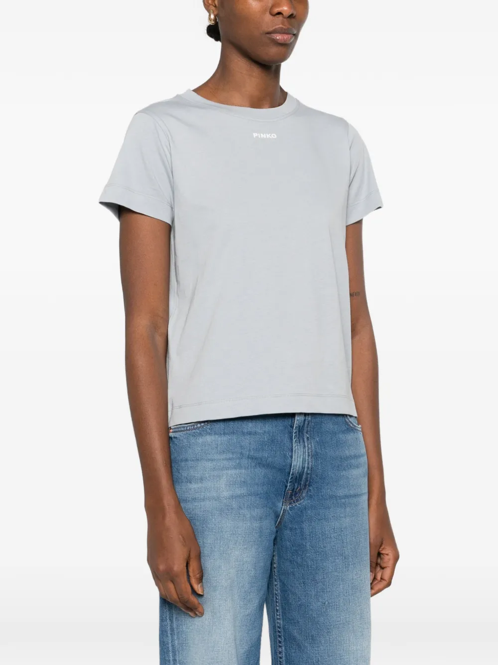 PINKO T-shirt met logopatch Blauw