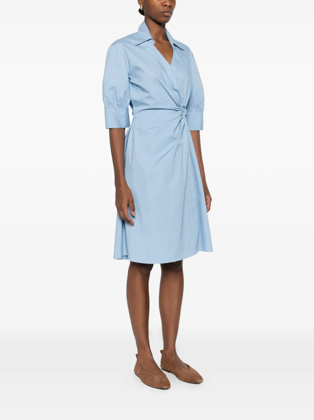  Pinko Logo-embroidered Midi Skirt - Blue 