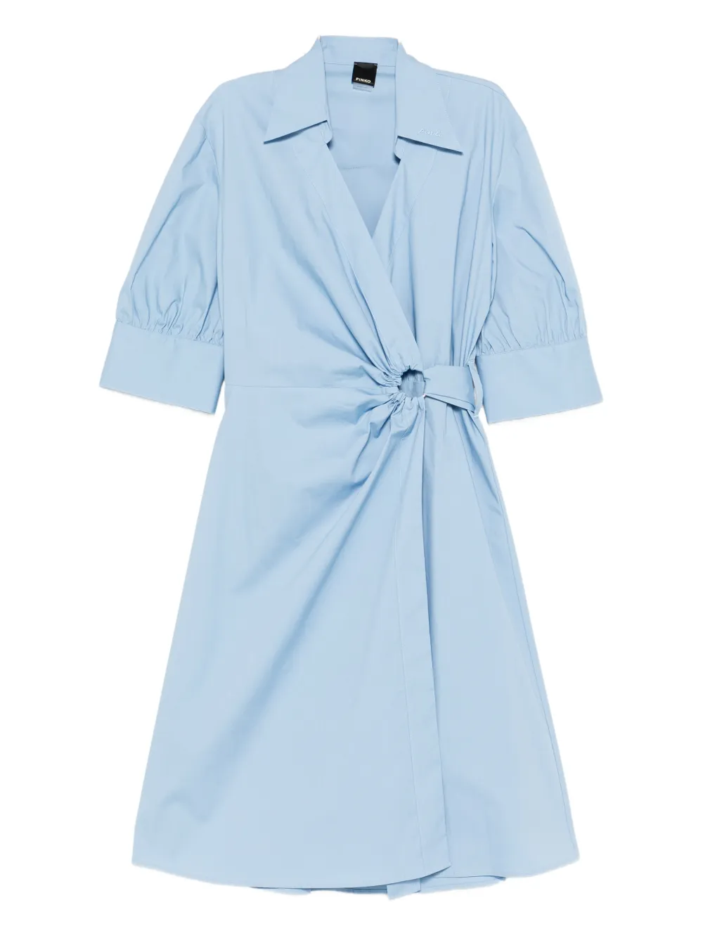 PINKO logo-embroidered midi skirt - Blu