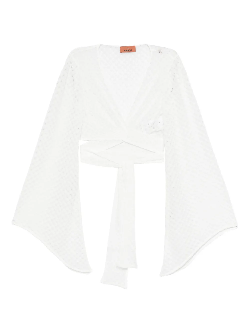 Missoni tie-waist top - Bianco