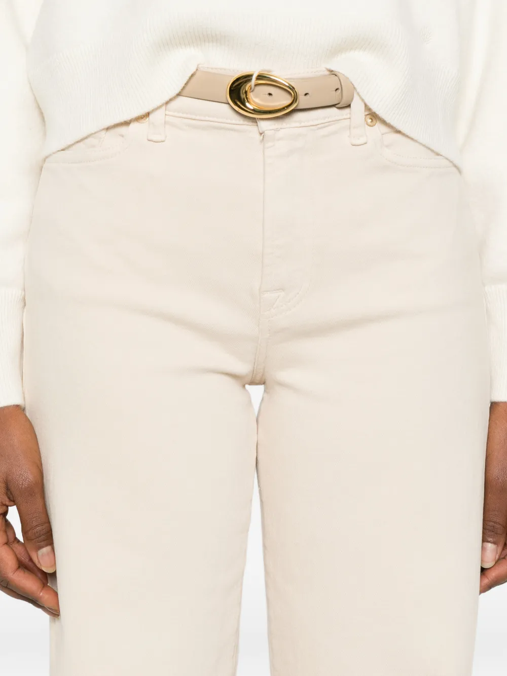 7 For All Mankind Jeans met wijde pijpen Beige