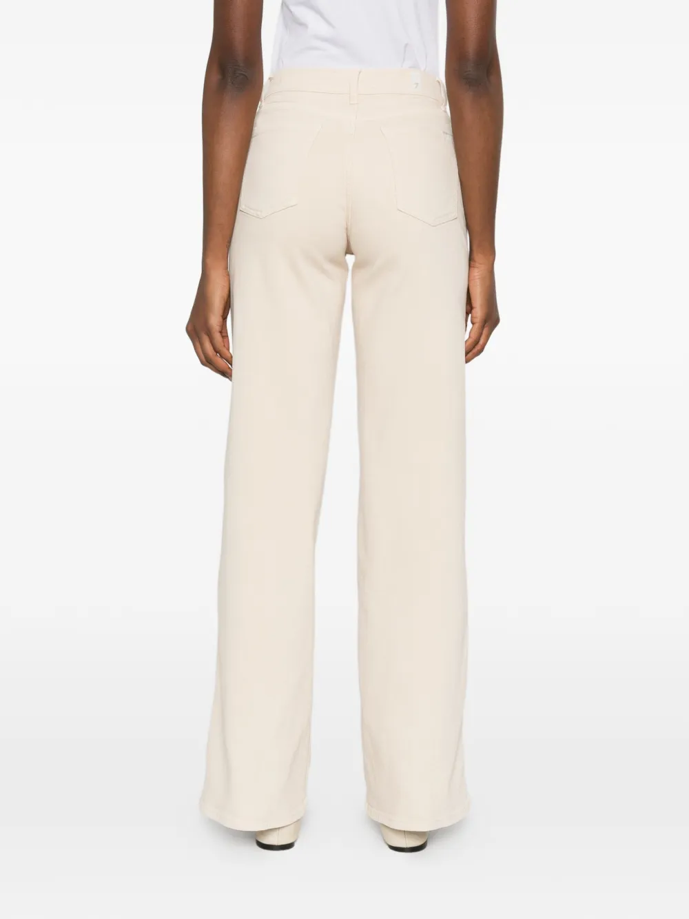 7 For All Mankind Jeans met wijde pijpen Beige