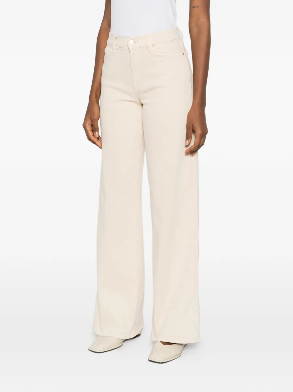 7 For All Mankind Jeans met wijde pijpen Beige