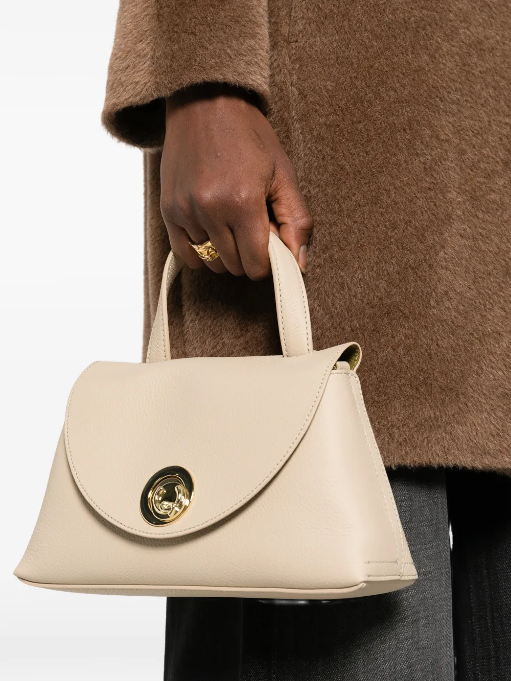 Small Nika Leather Tote Bag