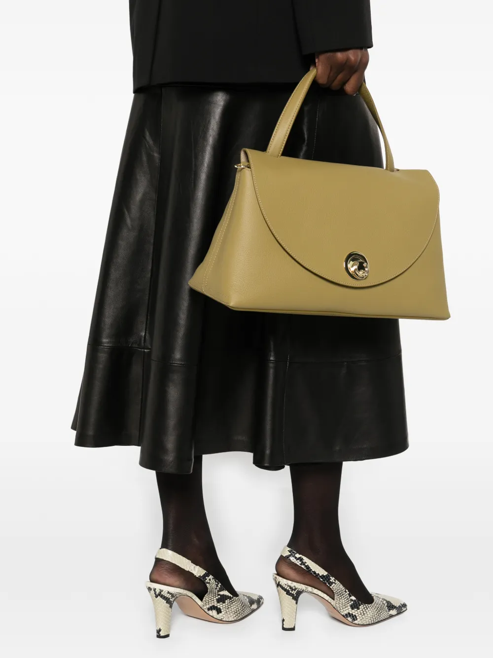 Coccinelle Nikla medium shopper met draaislot - Groen