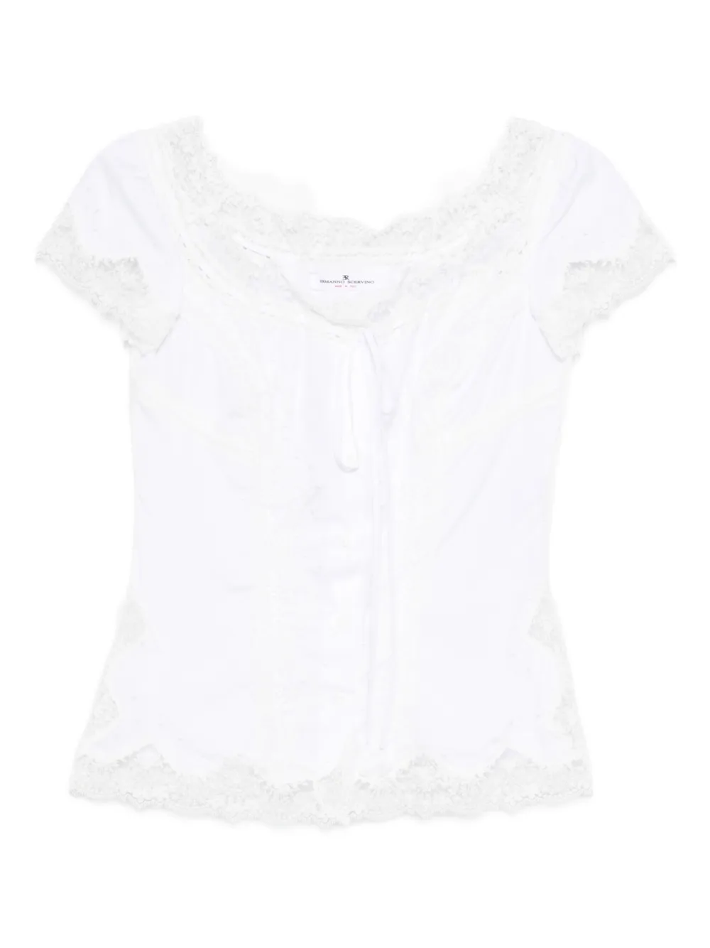 Ermanno Scervino lace-trim blouse - Bianco