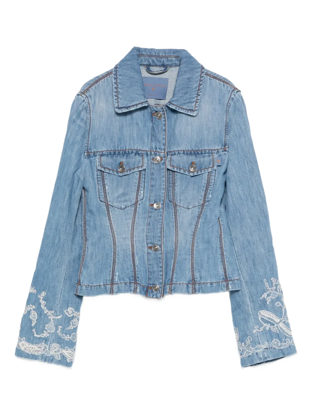 Ermanno Scervino embroidered denim jacket - Blau