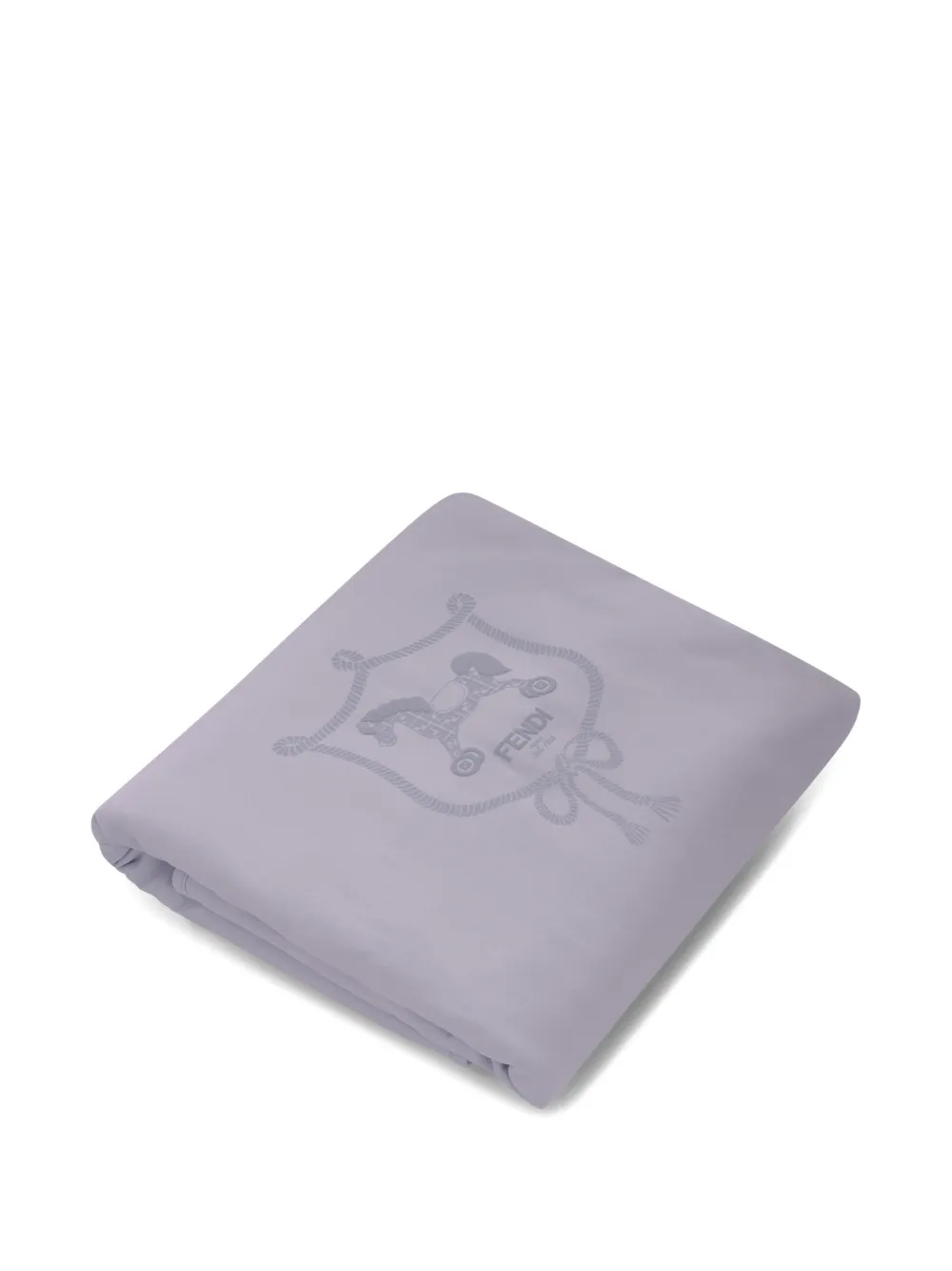 Fendi Kids graphic-print blanket - Paars