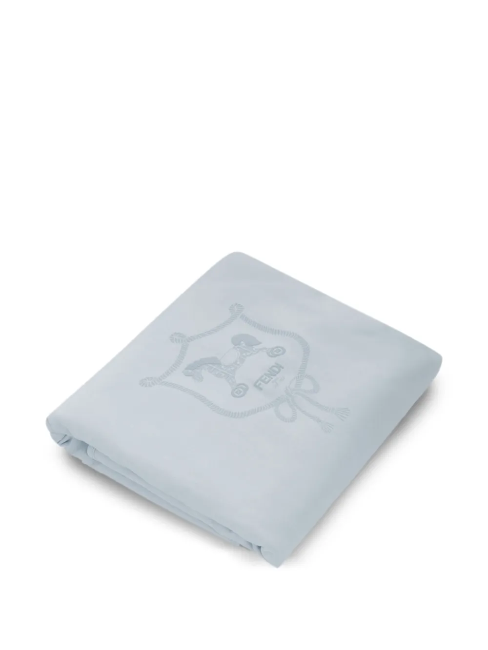  Fendi Kids Logo Rocking-horse Blanket - Blue 