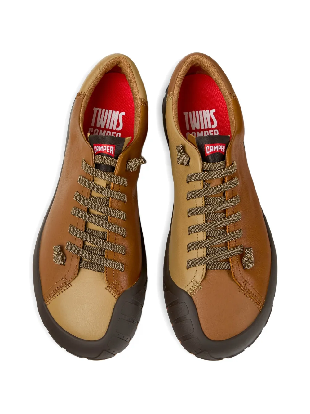 Camper Peu Path+ two-tone leather sneakers Bruin