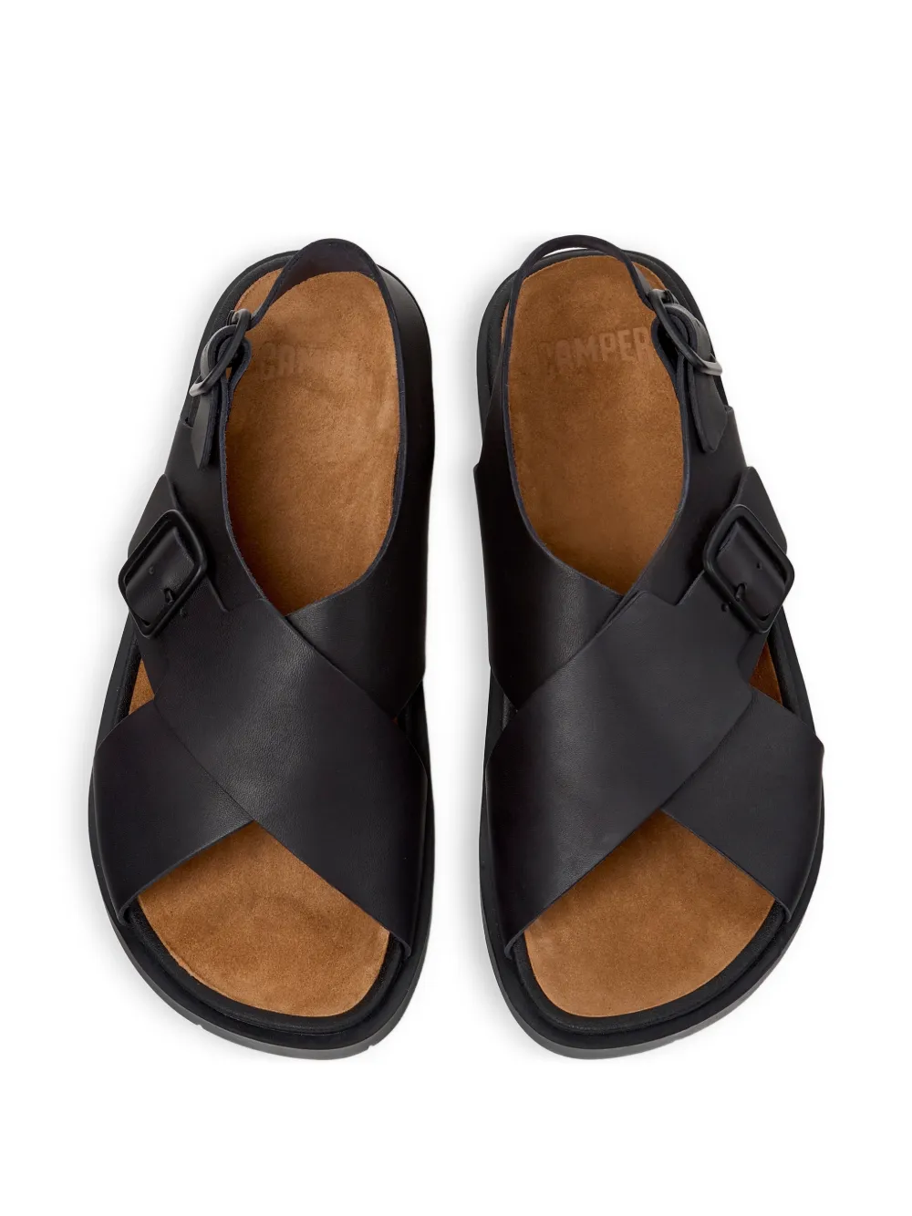 Camper Luc sandalen met gespbandje Zwart