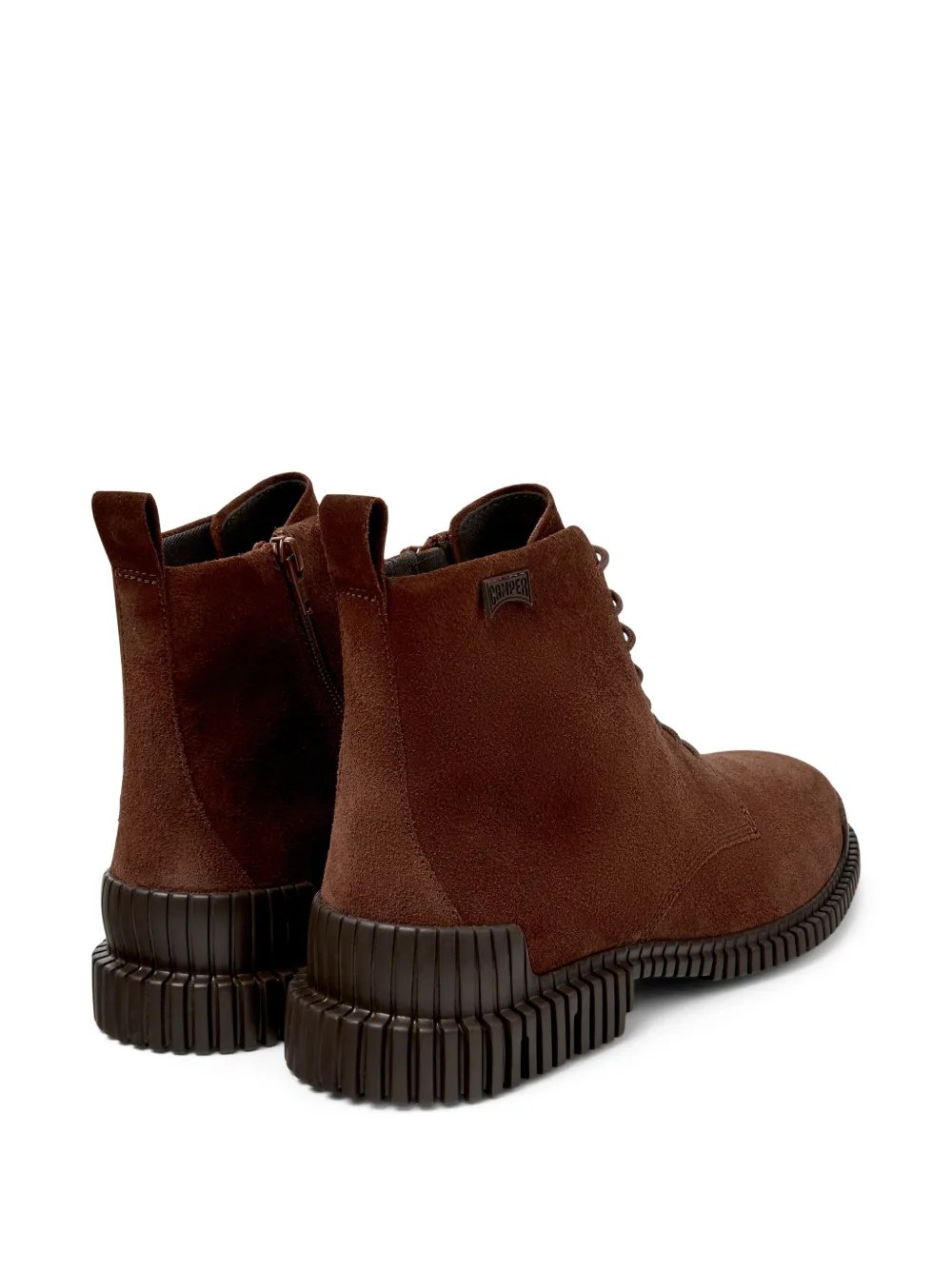  Camper Laces Zip-up Ankle Boots - Brown 
