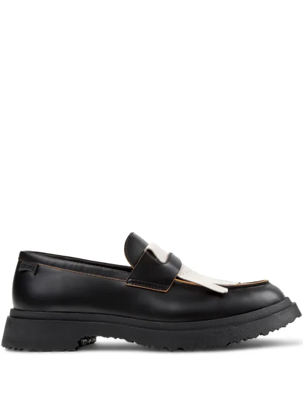 Camper Twins フリンジローファー 黒・ベージュ・青 Camper Twins フリンジ ローファー | ブラック | FARFETCH JP