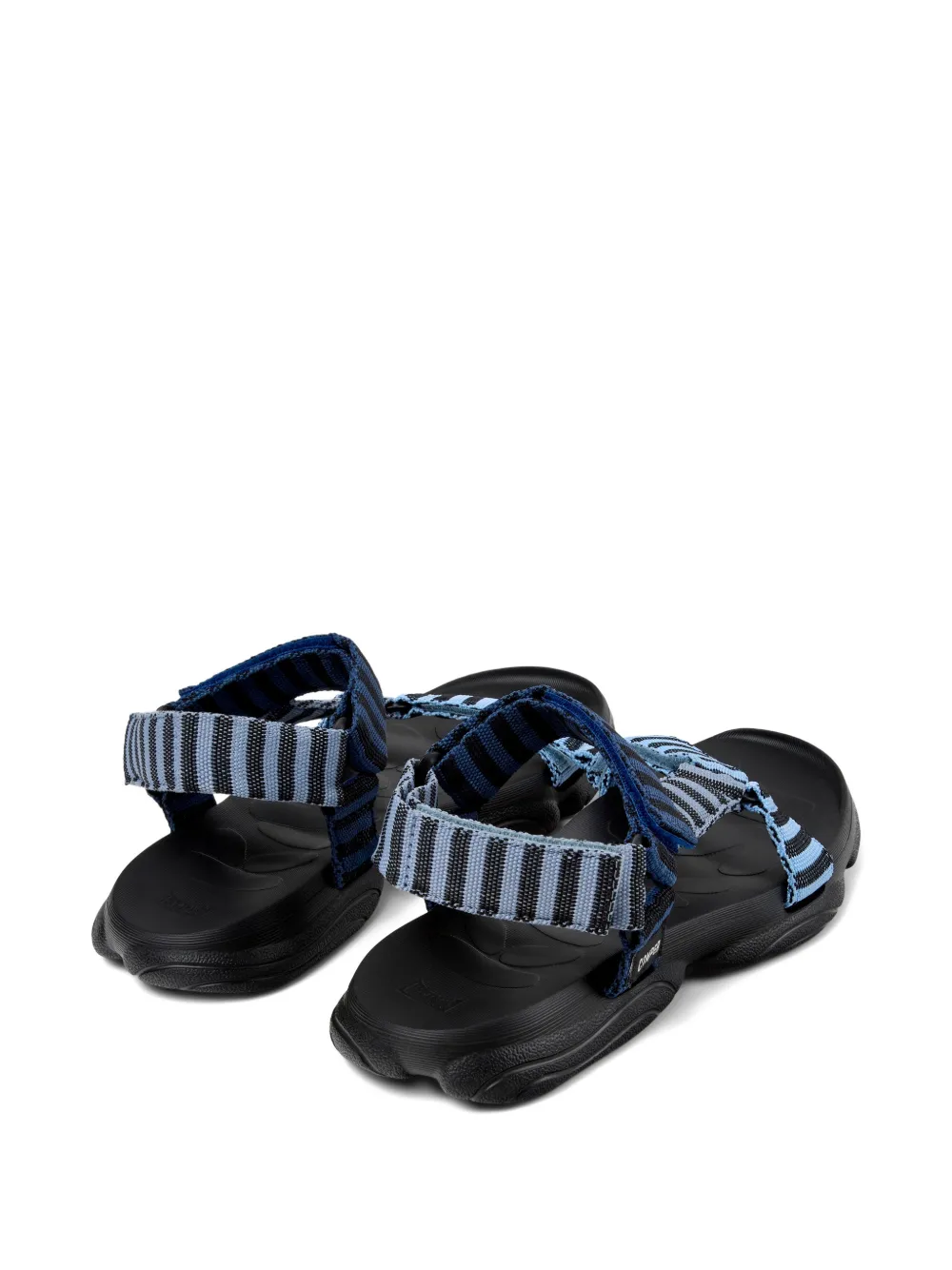 Camper Karst gestreepte sandalen Blauw