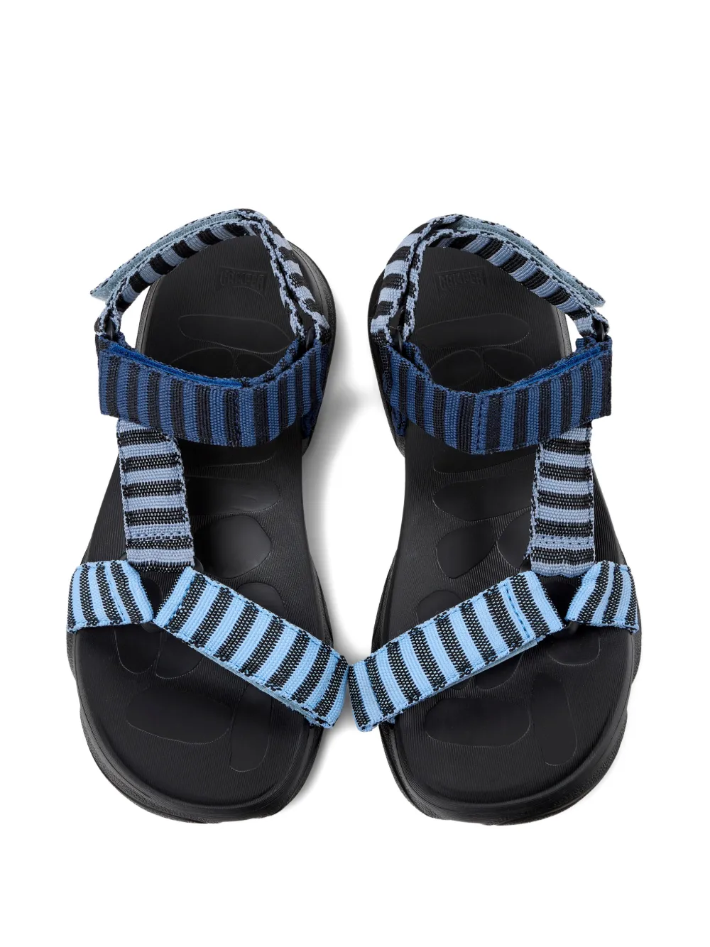 Camper Karst gestreepte sandalen Blauw