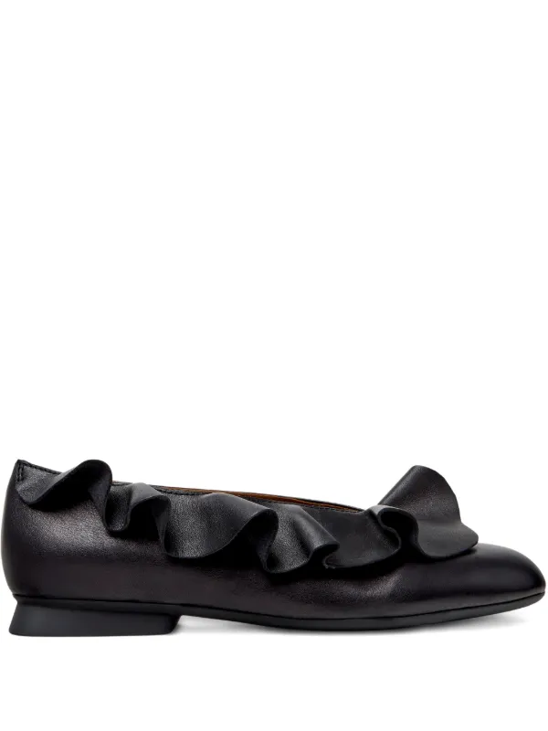 未使用✨ CAMPER 【23.5㎝】 CASI MYRA フラットシューズ Camper Casi Myra ラッフル フラットシューズ | ブラック | FARFETCH JP