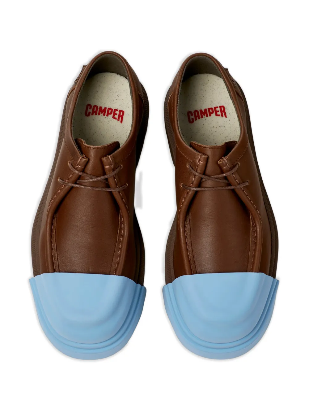 Camper Junction leren veterschoenen Bruin