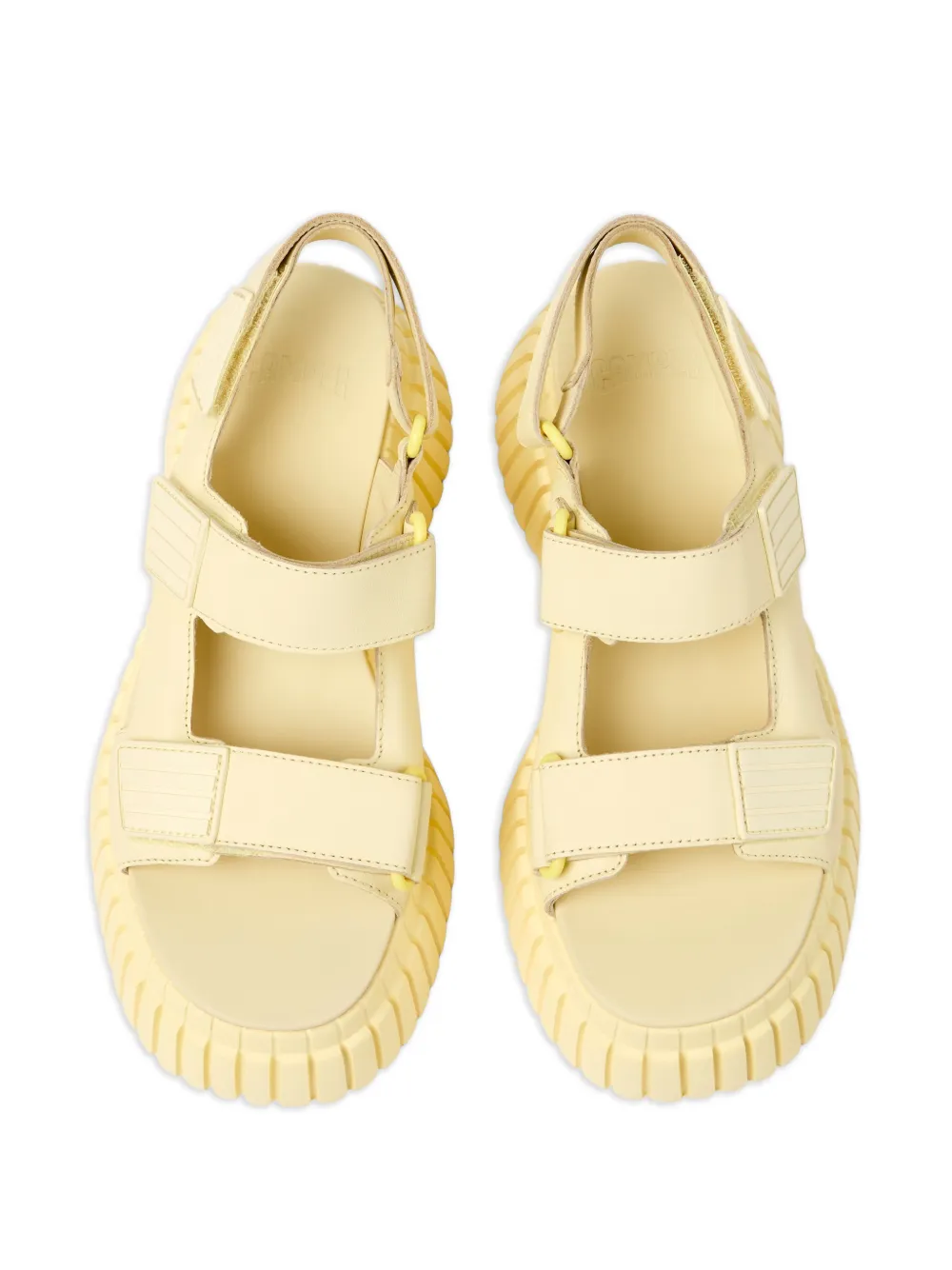 Camper BCN leren sandalen met klittenband Geel