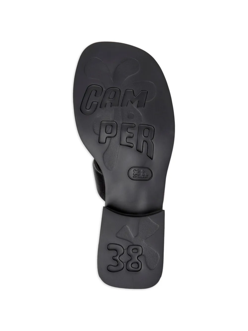 Camper Dana sandalen met bloemenpatch Zwart