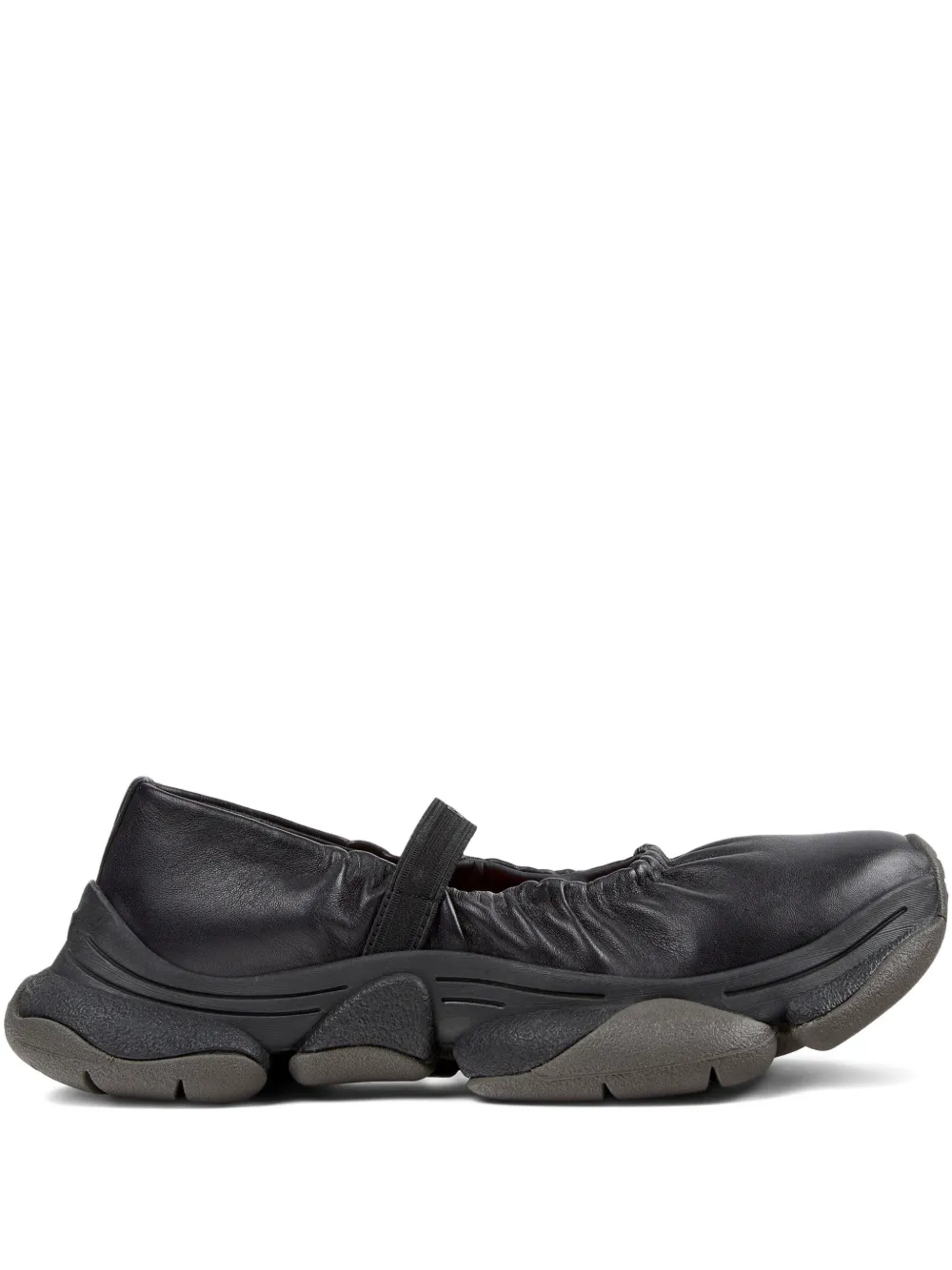 Camper Karst elasticated-detail ballet flats - Nero