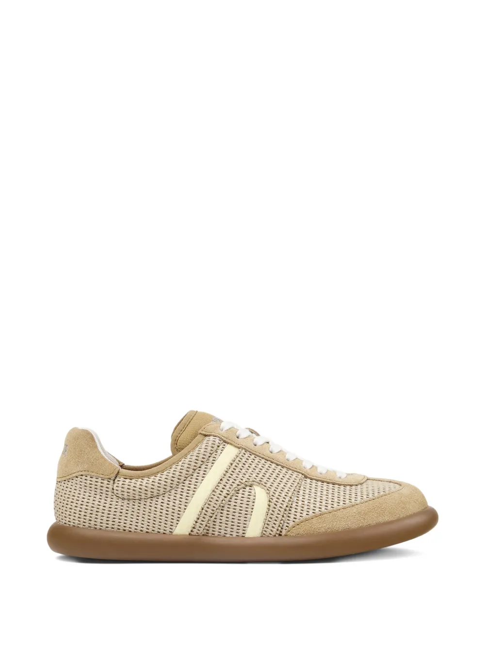 Camper Pelotas Soller geperforeerde gestreepte sneakers Beige