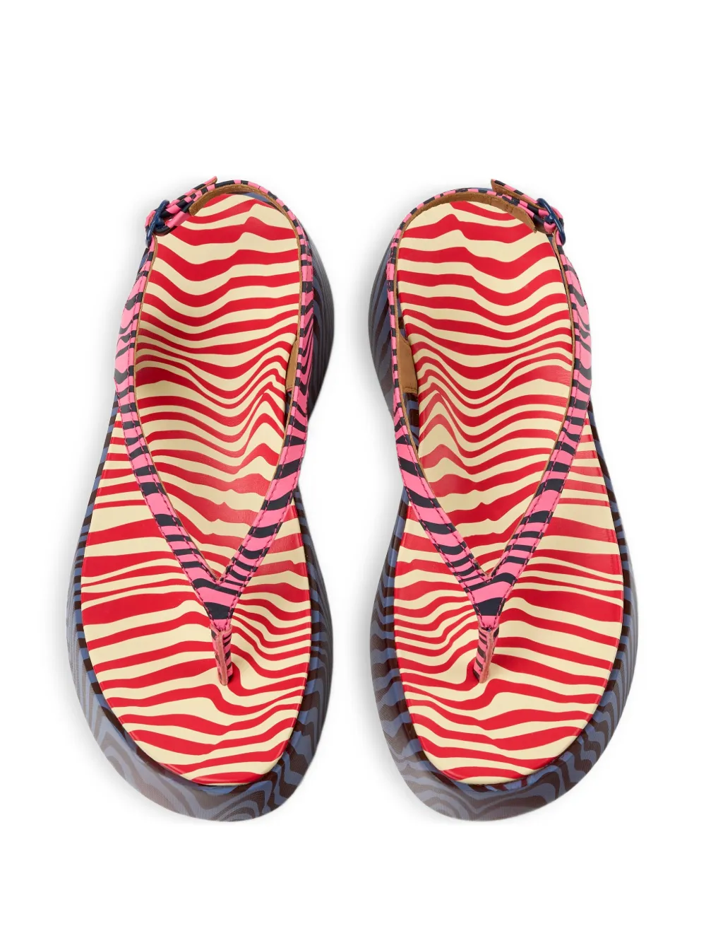 Camper Tasha sandalen met plateauzool en T-bandje Roze