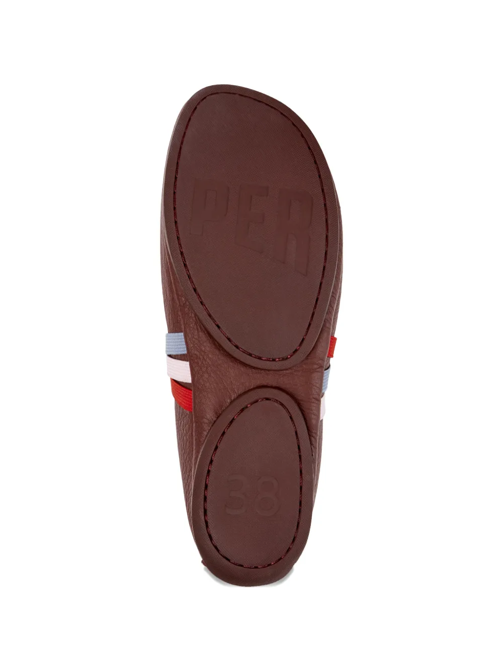 Camper Twins leather ballet flats Rood
