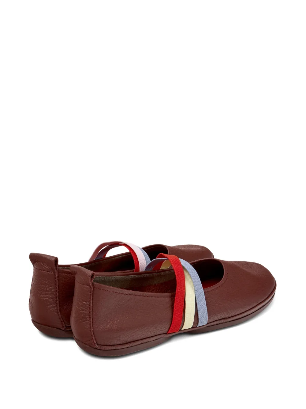 Camper Twins leather ballet flats Rood