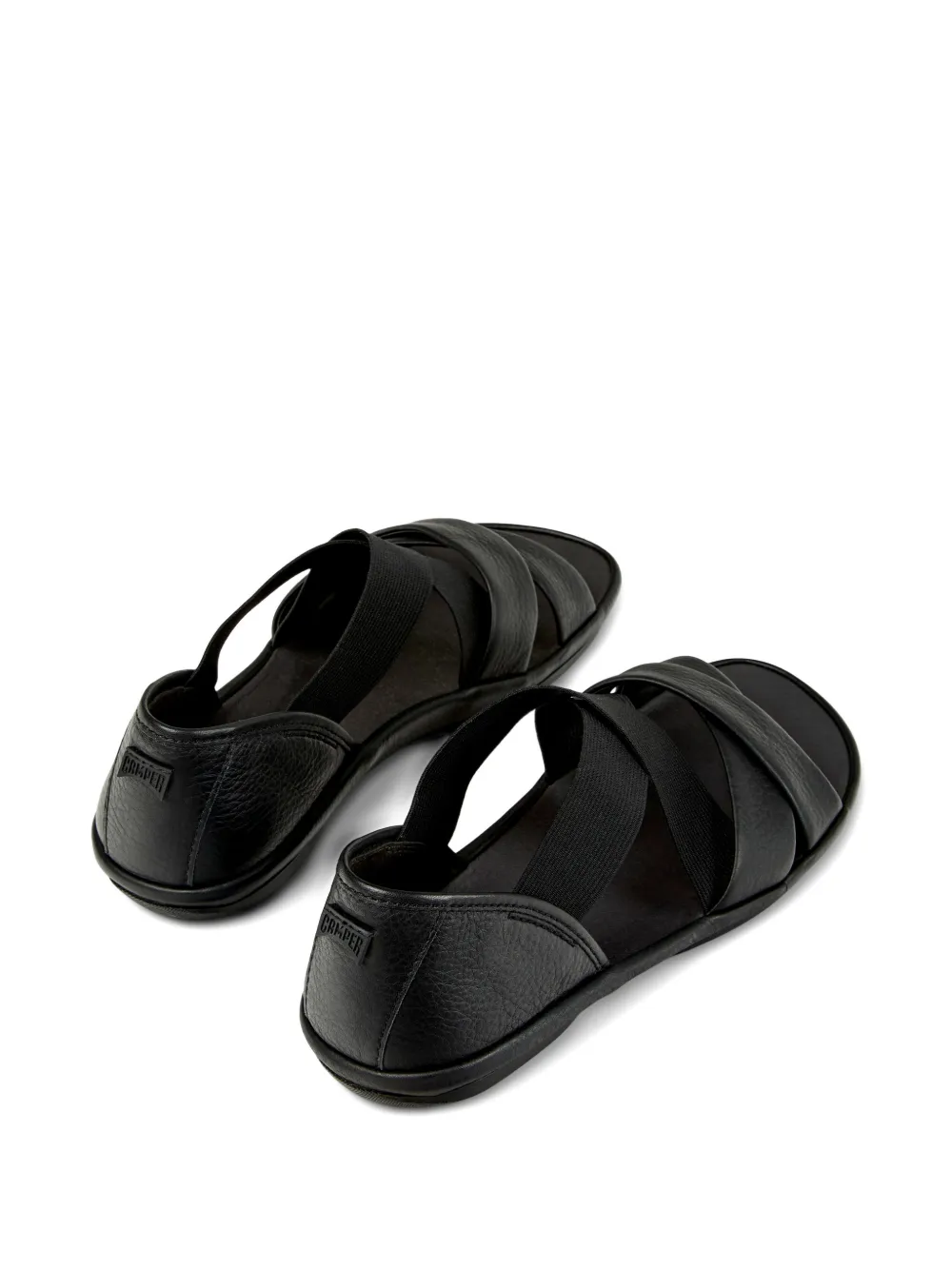 Camper Right Isla leren sandalen met gekruiste bandjes Zwart