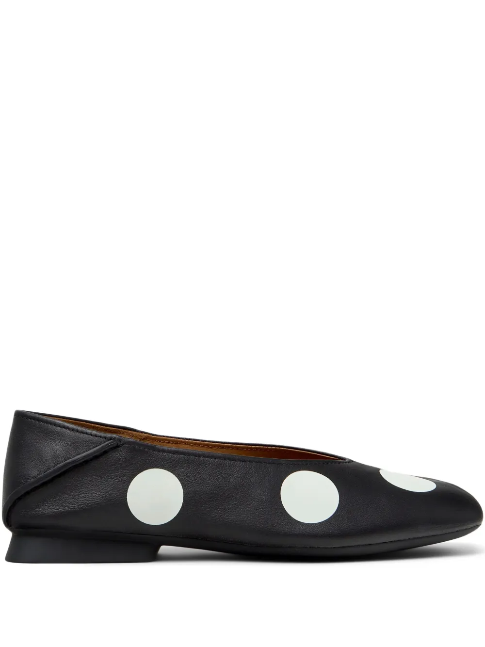 Camper Casi Myra polka-dot leather ballerinas - Schwarz