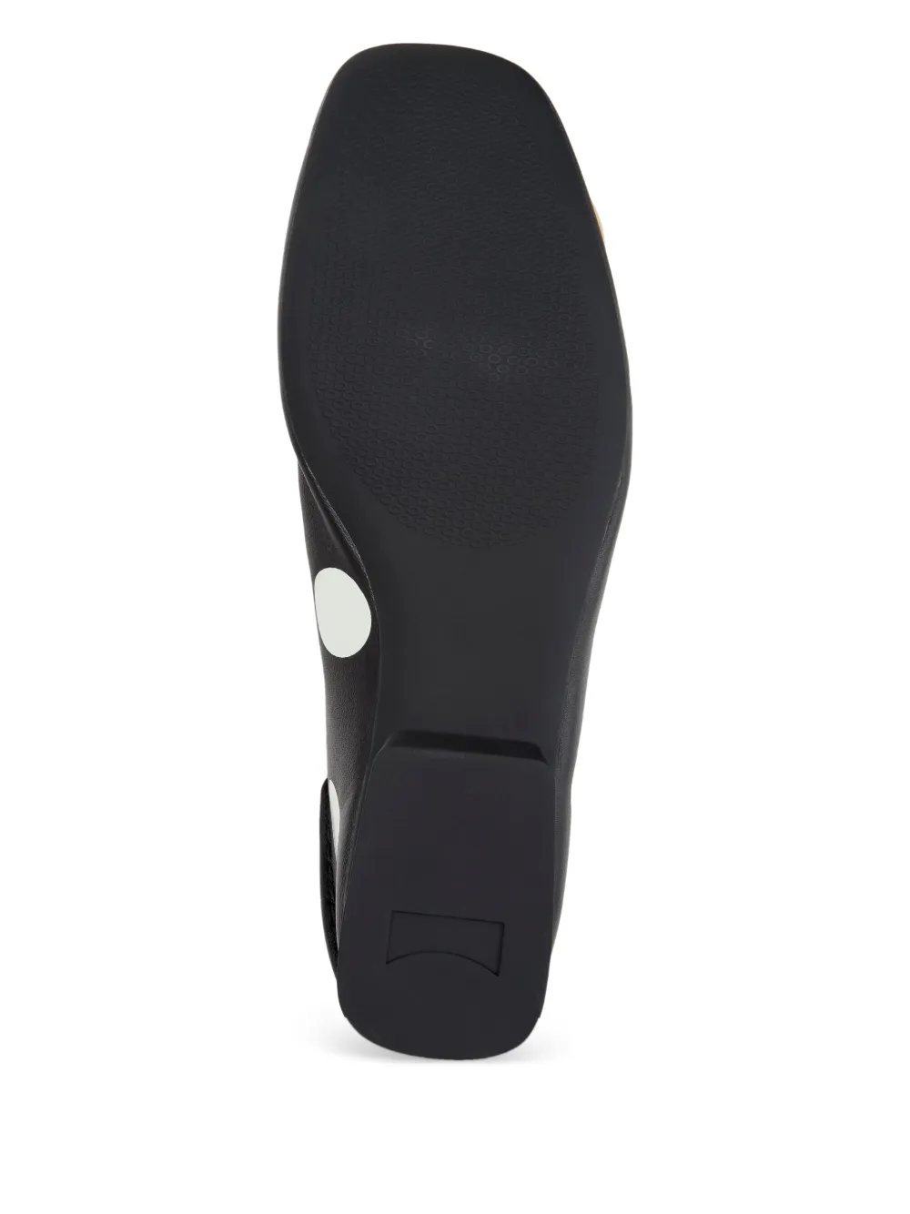 Camper Casi Myra leren ballerina's met stippen Zwart