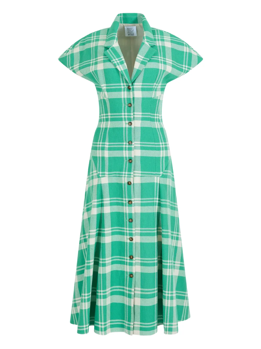 Rosie Assoulin blazer plaid midi dress – Green