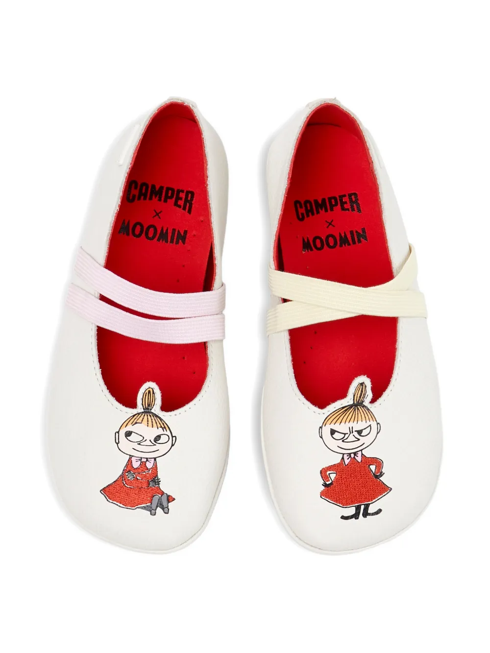 Camper Kids Twins elastische ballerina's Wit
