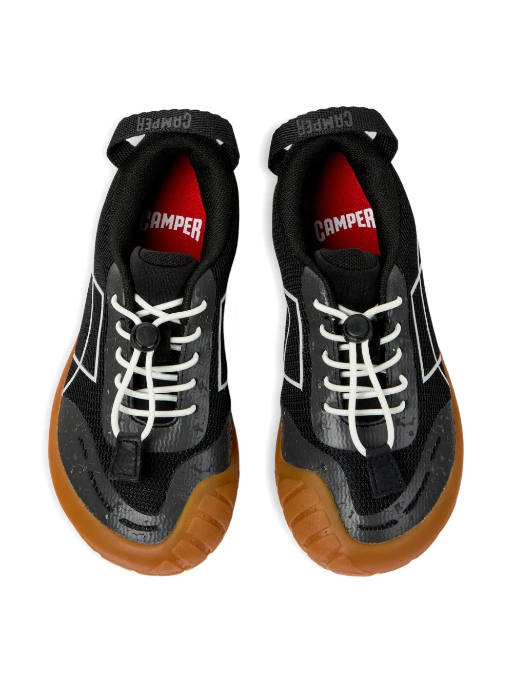 Camper Kids Peu Path sneakers met geometrisch patroon Zwart