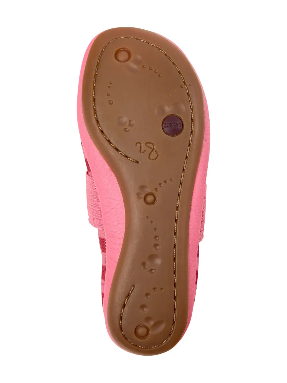 Camper Kids Right gestreepte ballerina's met bandje Roze