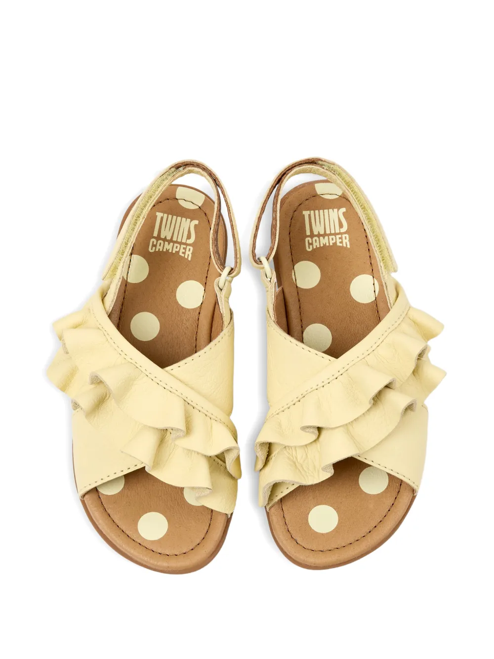 Camper Kids Right sandalen met ruches Geel