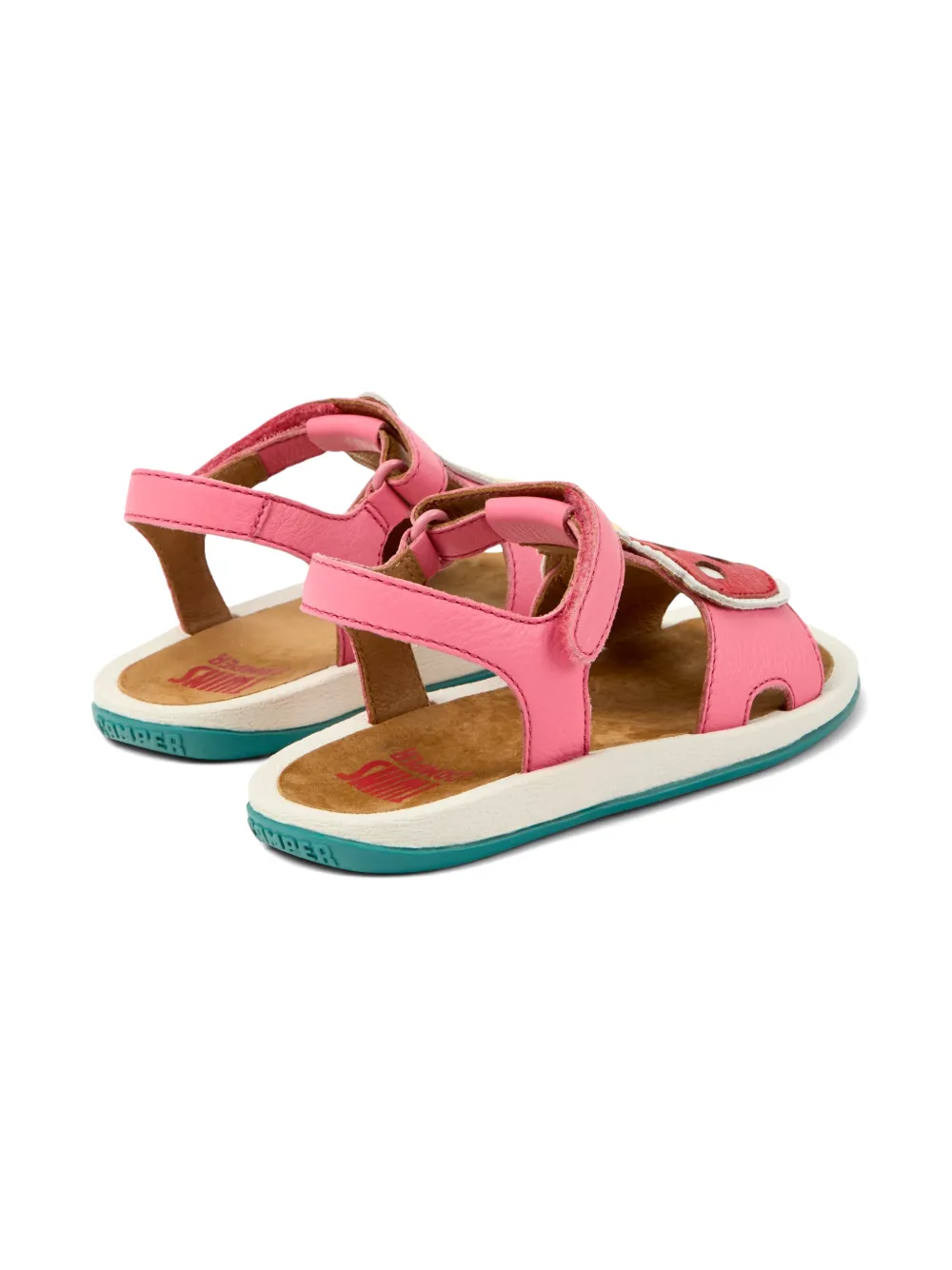 Camper Kids Sandalen met fruit applicatie Roze