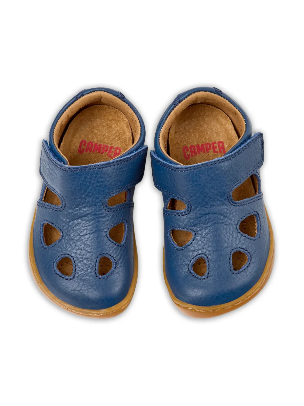 Camper Kids Ballerina's met uitgesneden details en pied-de-poule print Blauw
