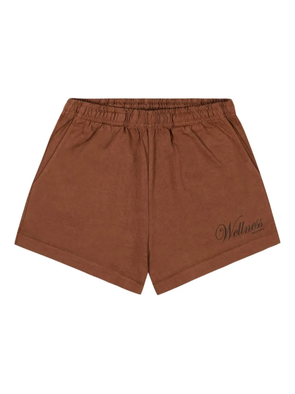 Sporty & Rich Shorts Soho Disco con vita elasticizzata - Marrone