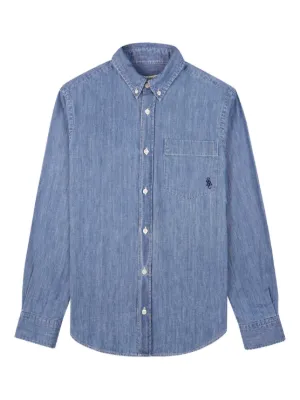 Needles コントラストステッチ デニムシャツ | ブルー | FARFETCH JP