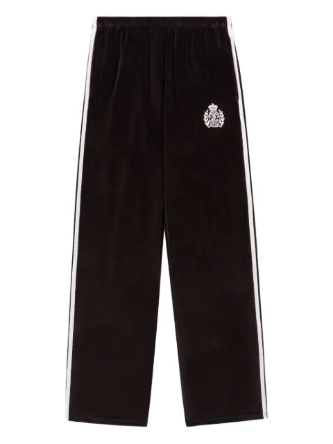 Sporty & Rich NY Crest logo stripe track pants