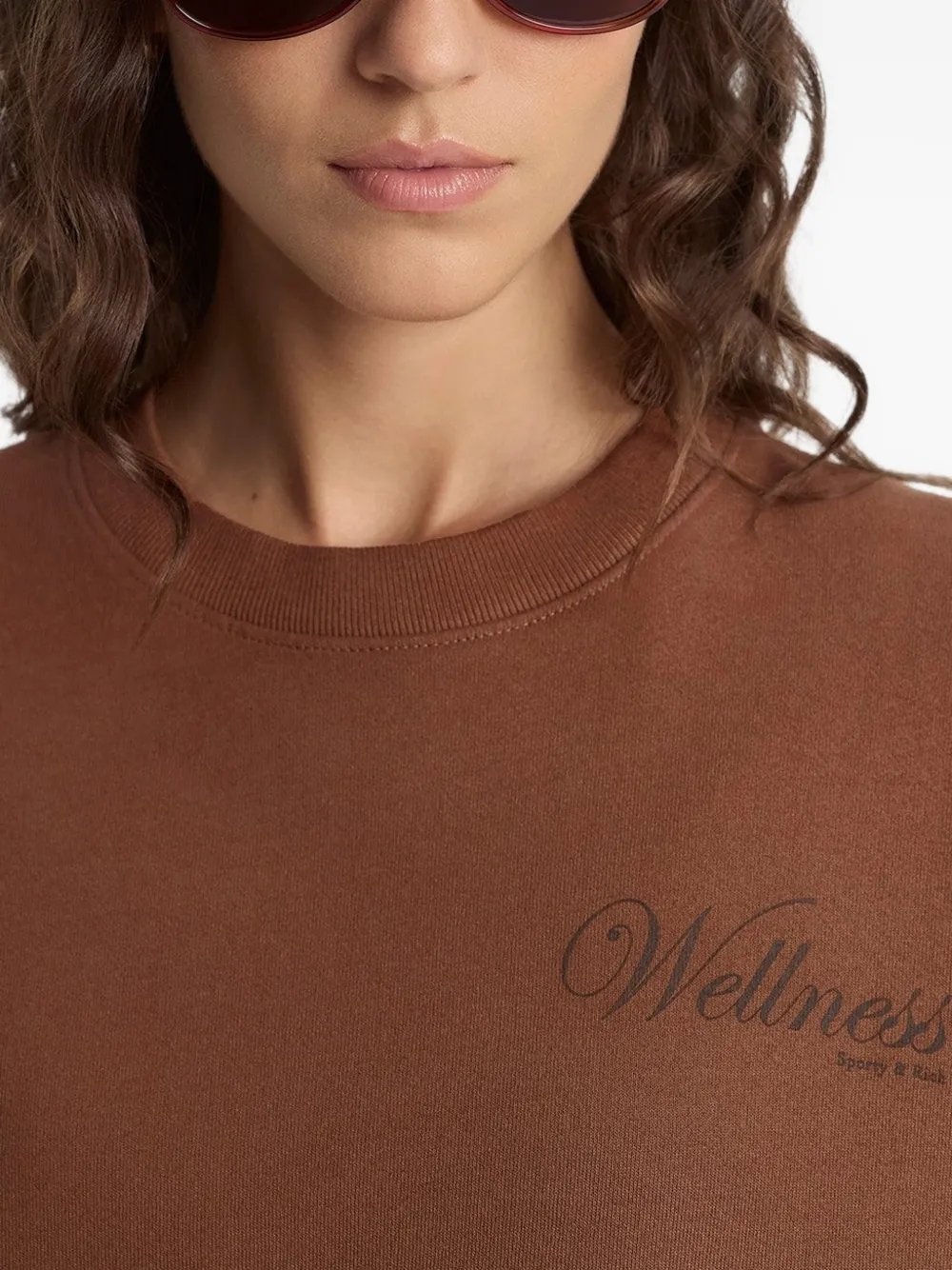 Sporty & Rich Soho wellness trui met lange mouwen Bruin